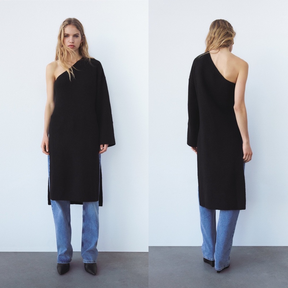ASYMMETRIC SLEEVE KNIT TUNIC
Zara